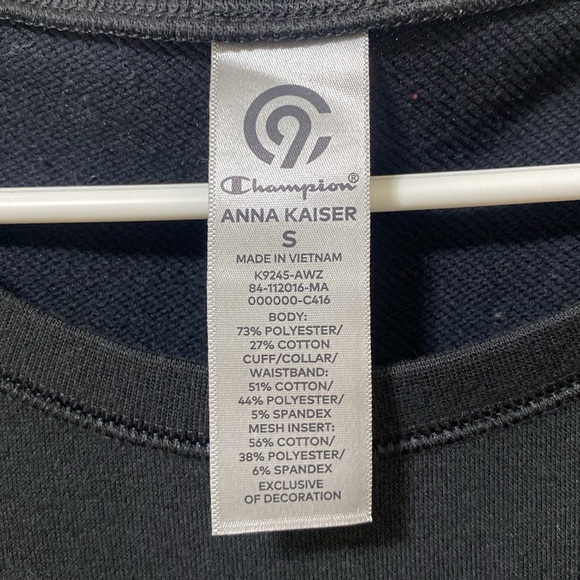champion x anna kaiser for target crew neck sweatshirt with mesh sleeve - Picture 3 of 5